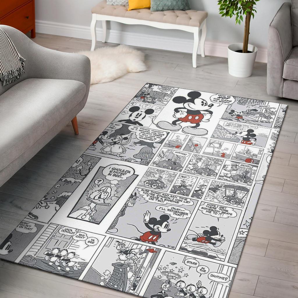 Mickey Mouse Comic Area Rectangle Rug