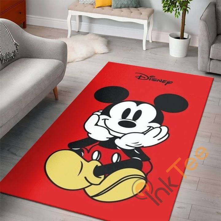 Mickey Mouse Designer Inspired Christmas Disney Gift Floor Decor Lover Rectangle Rug