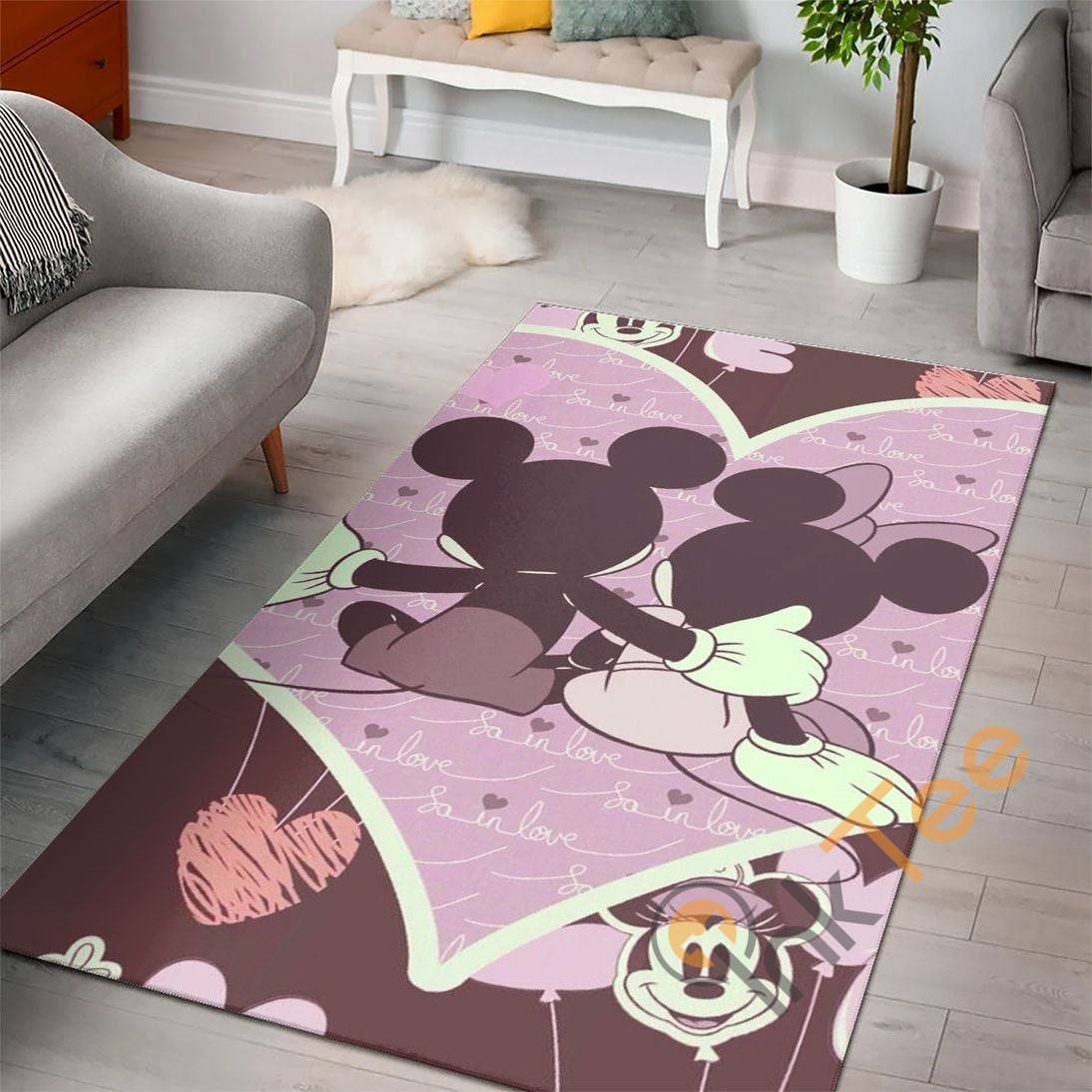Mickey Mouse Disney Gift Floor Decor Kitchen Lover Rectangle Rug