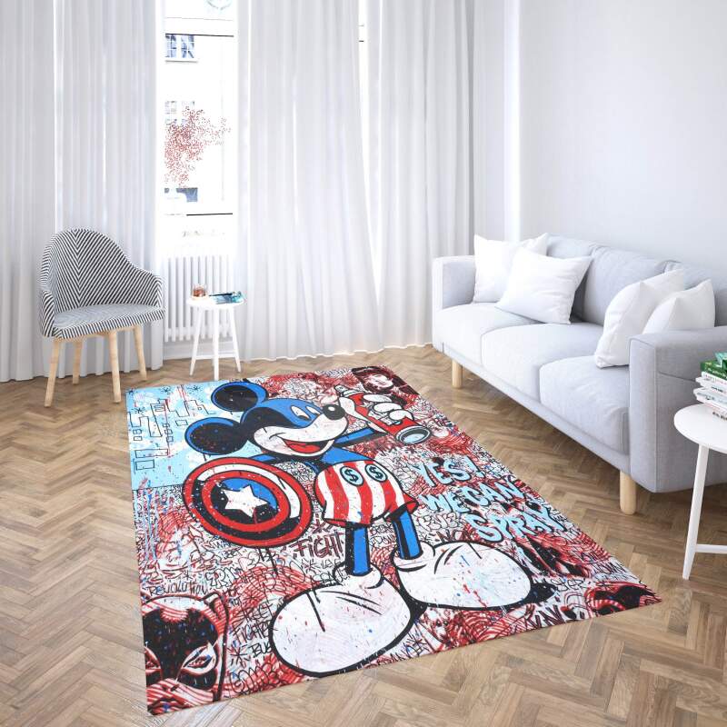 Mickey Mouse Disney Love Decorative Floor Rectangle Rug