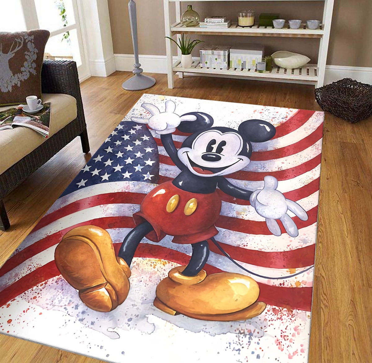 Mickey Mouse Disney Love Lover Decorative Floor Rectangle Rug