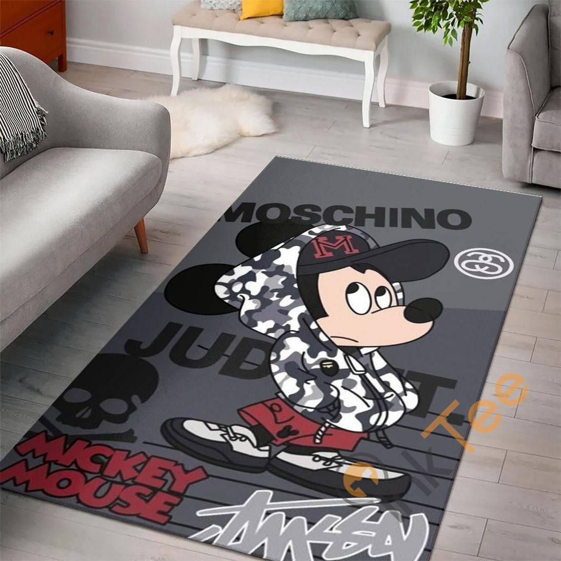 Mickey Mouse Disney Movies Christmas Gift Floor Decor Lover Rectangle Rug