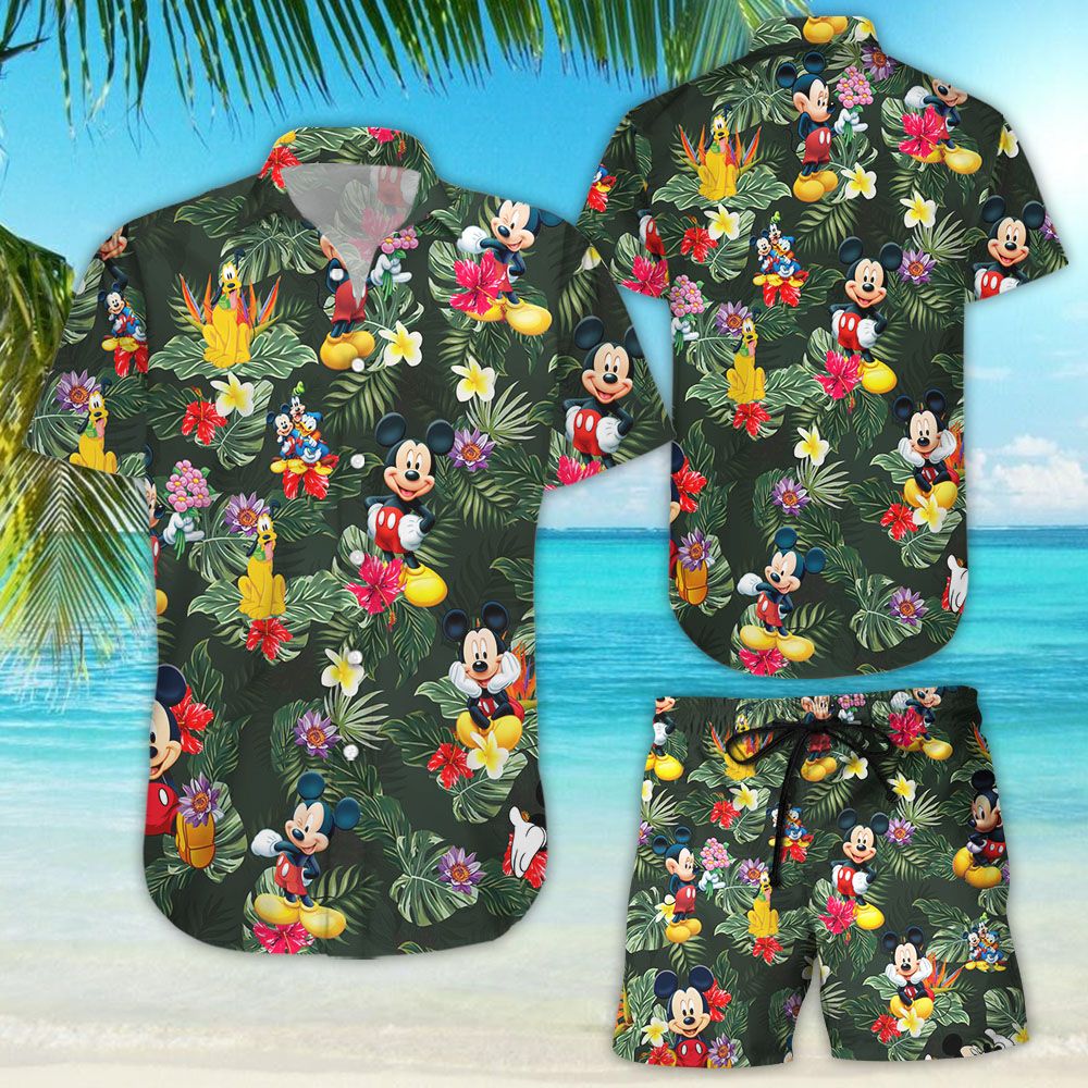 Mickey Mouse Hibicus Hawaiian Shirt Saleoff 230920