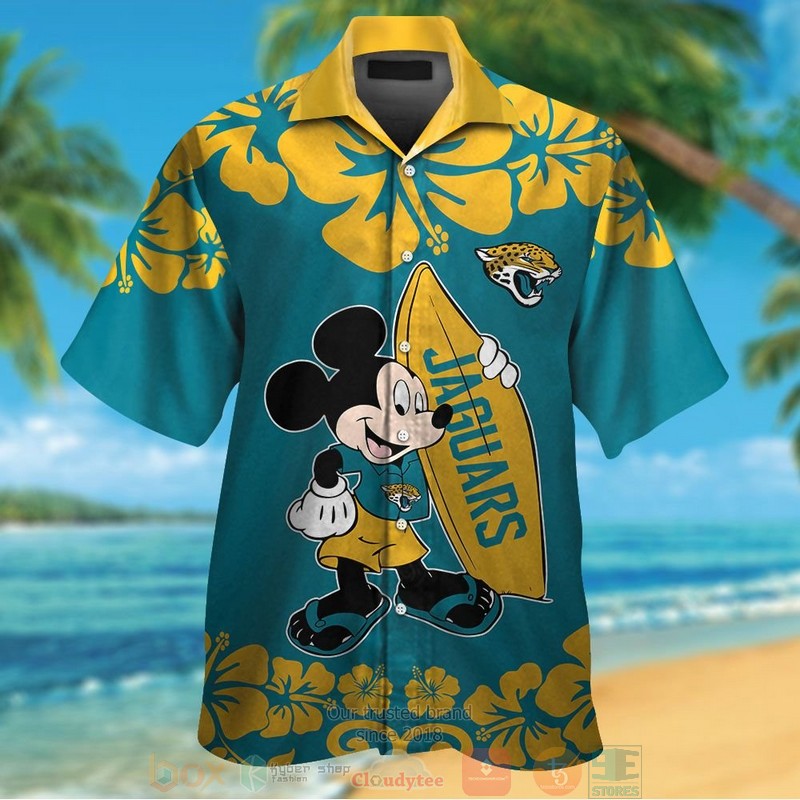Mickey Mouse Jacksonville Jaguars Hawaiian Shirt