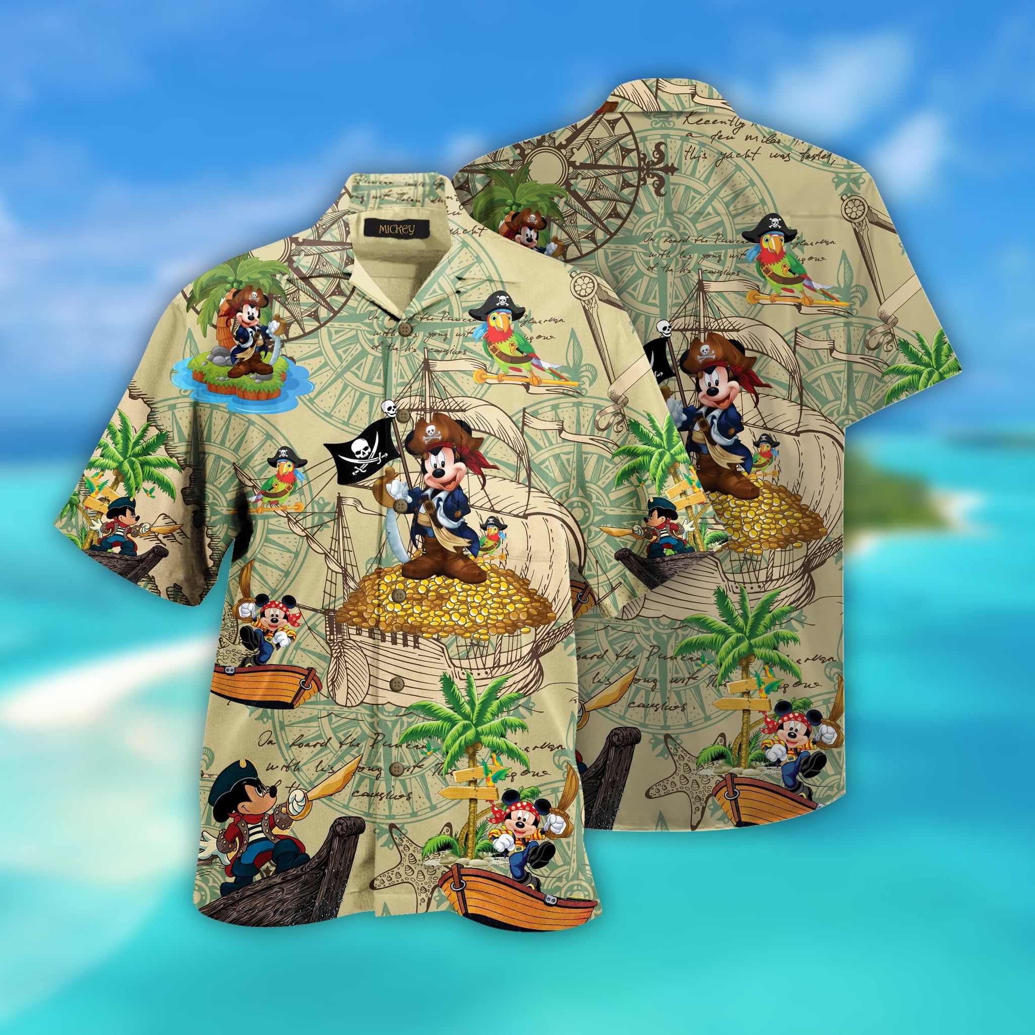 Mickey Mouse Pirate Hawaiian Shirt Maria