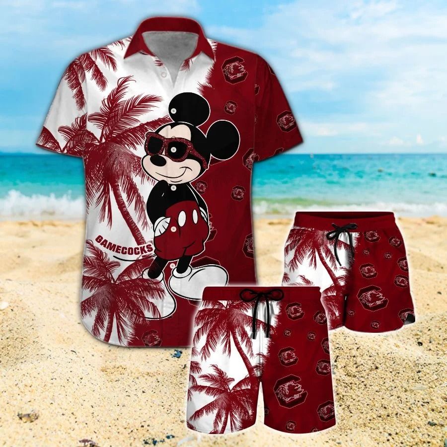 Mickey Mouse South Carolina Gamecocks hawaiian shirt and beach