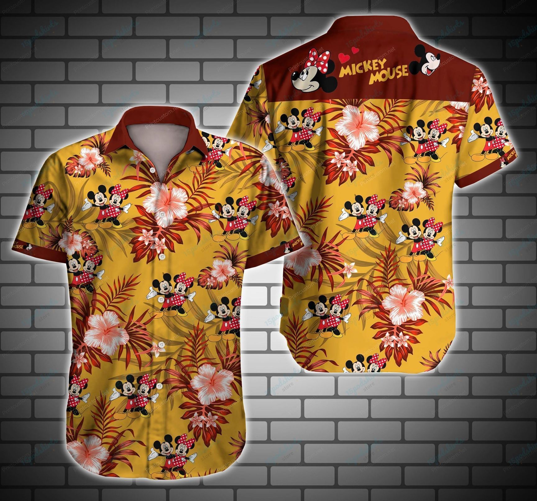 Mickey Mouse Style Hawaiian Shirt