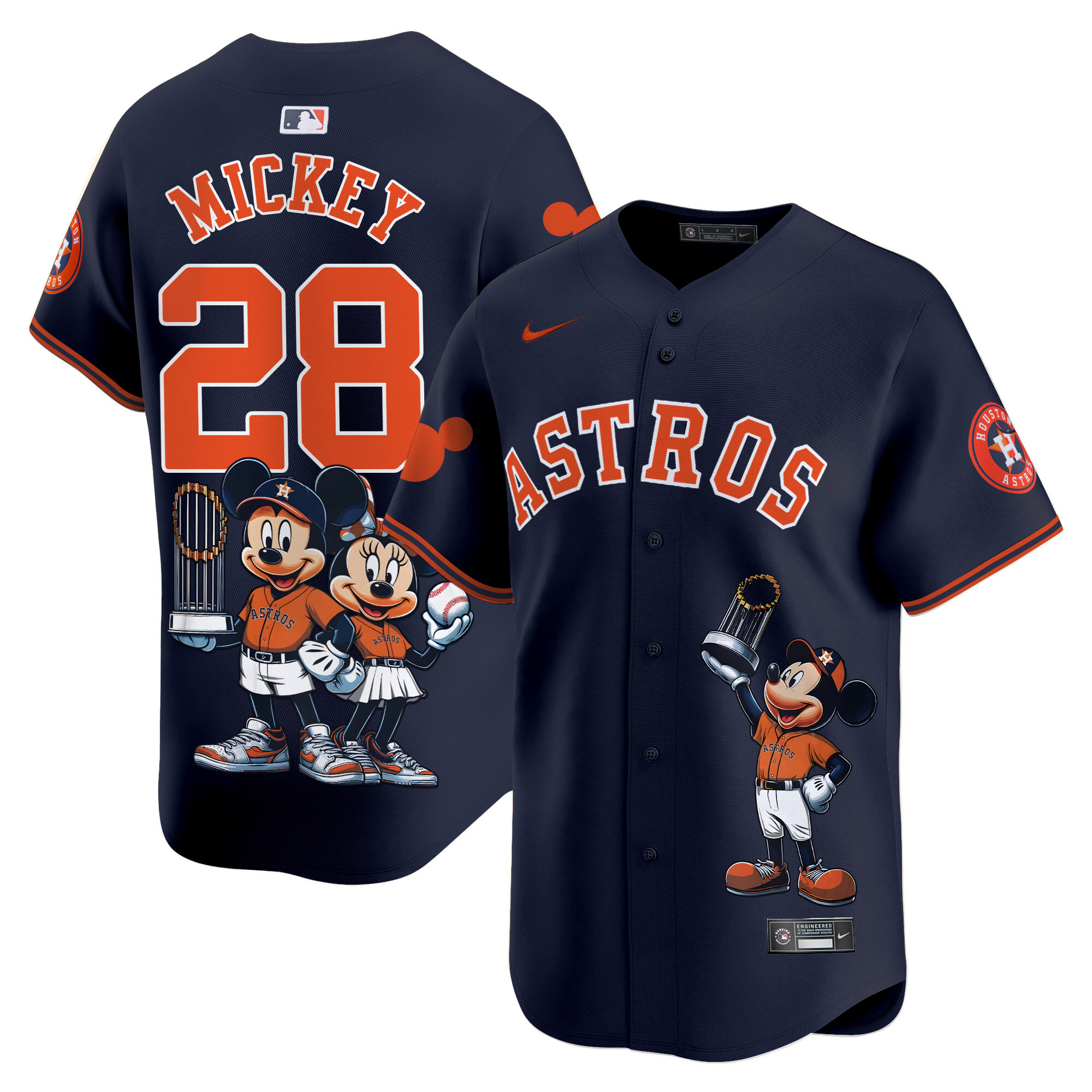MickeyUnisex Houston Astros Mickey Houston Vapor Premier Limited Alternate Jersey - Printed