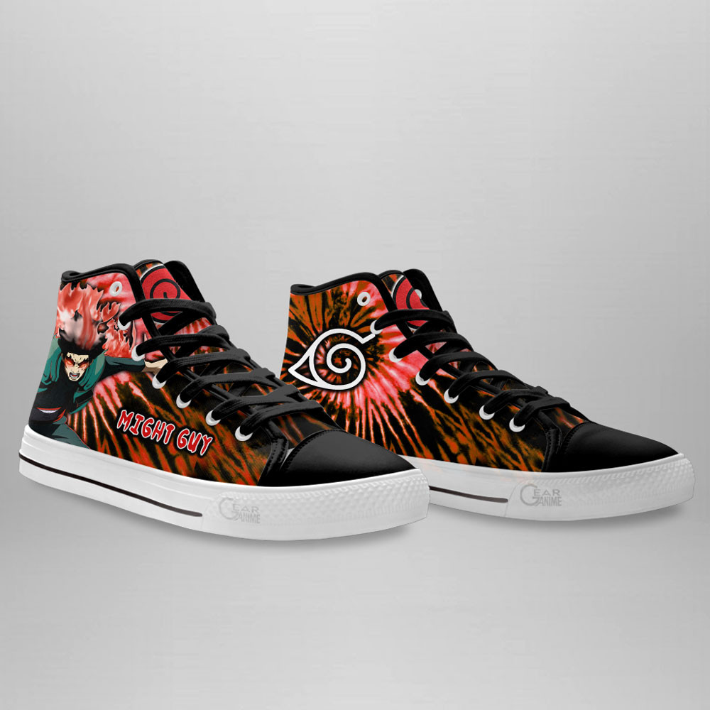 Might Guy High Top Shoes Custom NRT Sneakers Tie Dye Style