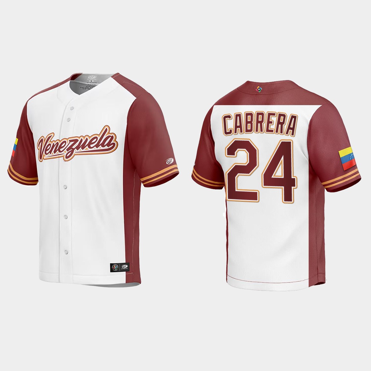 Miguel Cabrera Venezuela 2023 World Classic Jersey - White