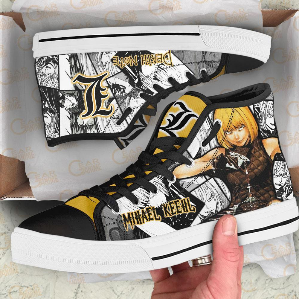 Mihael Keehl Mello High Top Shoes Custom Death Note Anime Sneakers