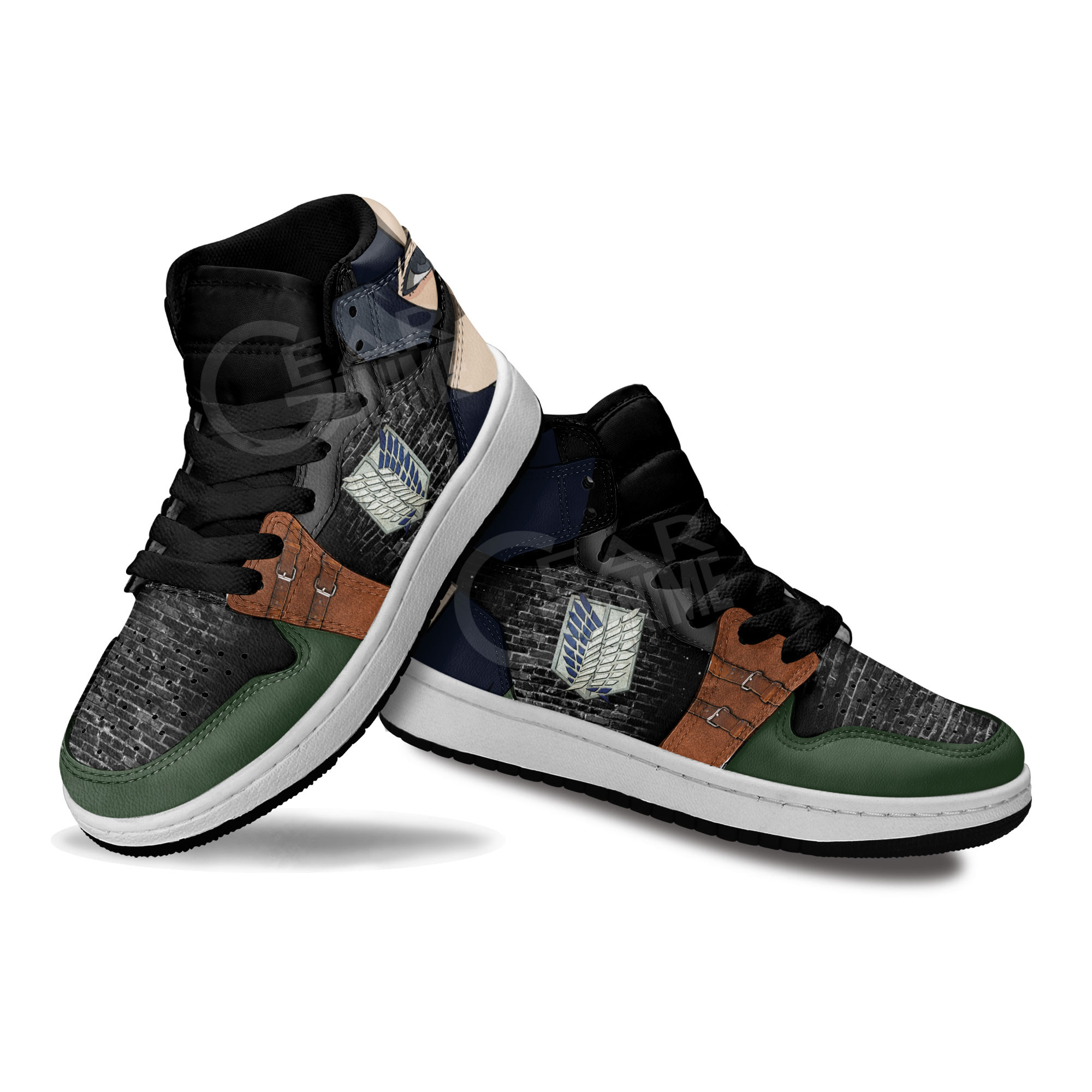 Mikasa Ackerman Kids Sneakers Attack On Titan Anime Kids Shoes