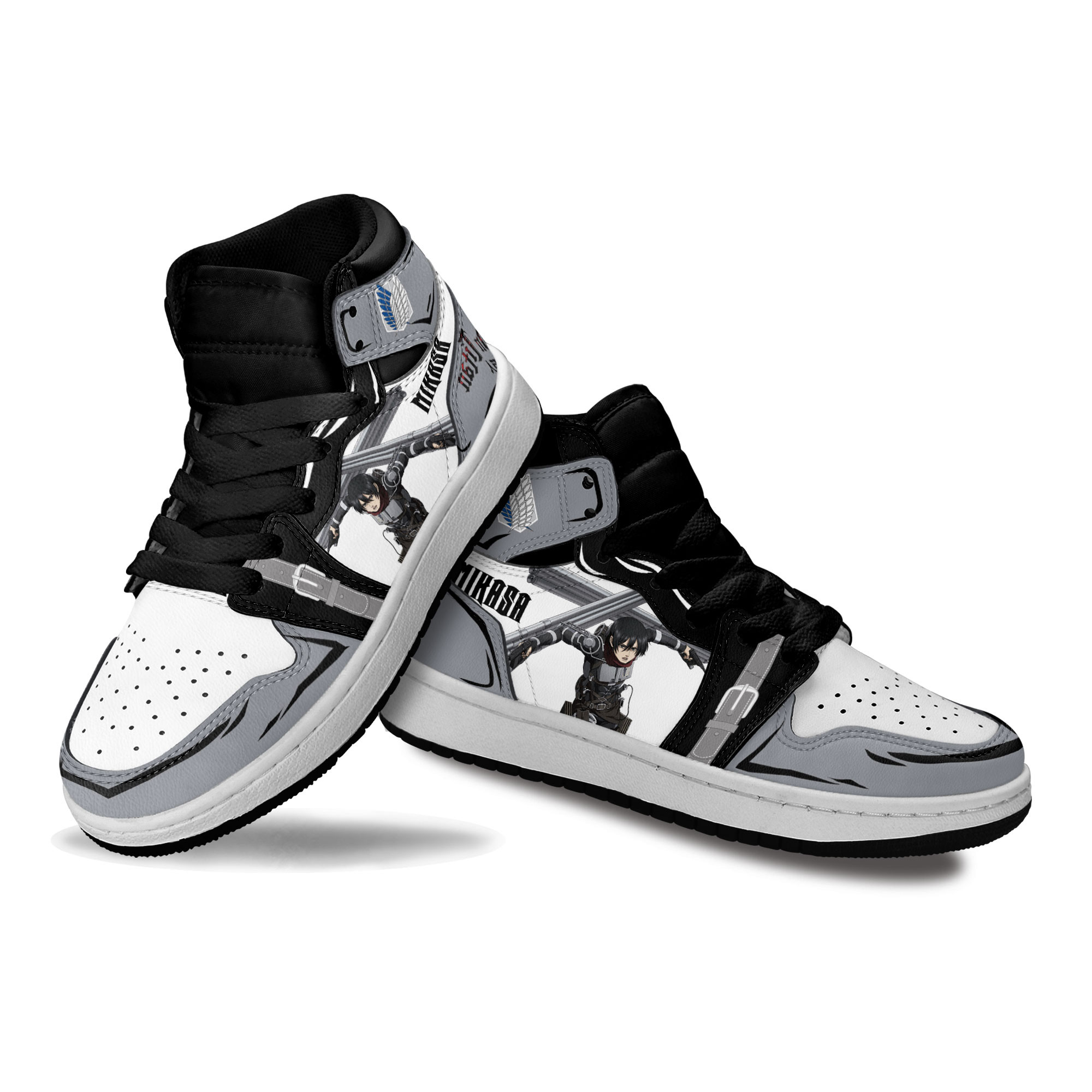 Mikasa Ackerman Kids Sneakers Custom Anime Attack On Titan Final Shoes For Kids