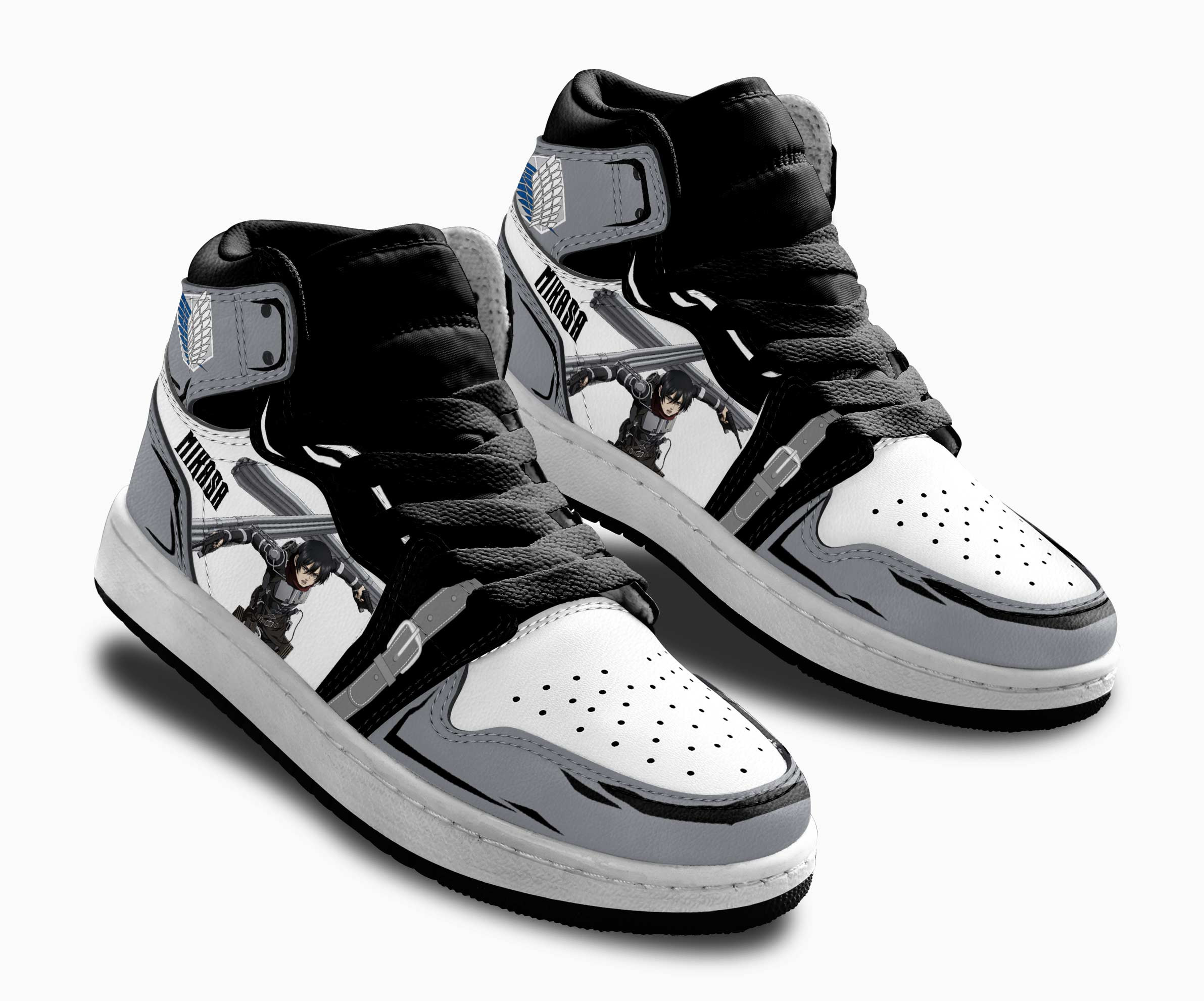 Mikasa Ackerman Kids Sneakers Custom Anime Attack On Titan Final Shoes For Kids
