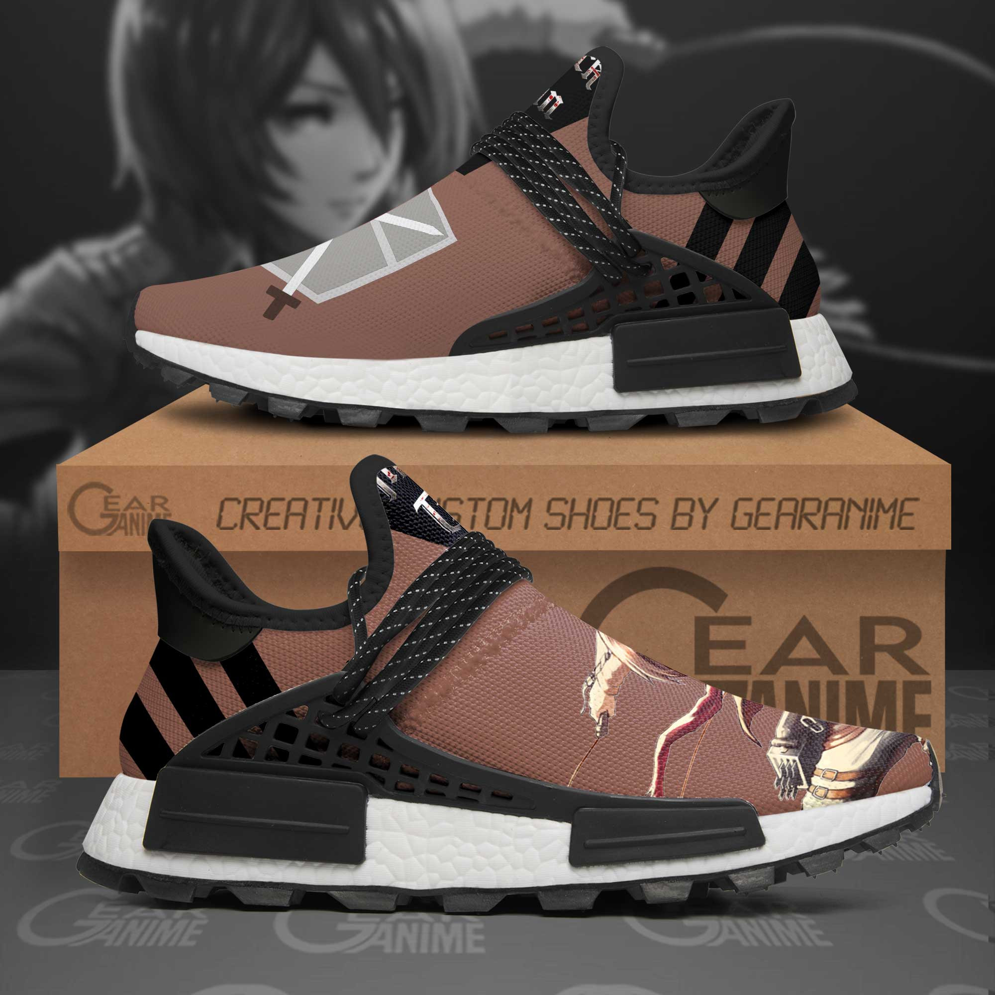 Mikasa Ackerman Shoes Attack On Titan Anime Shoes, NMD Shoes
