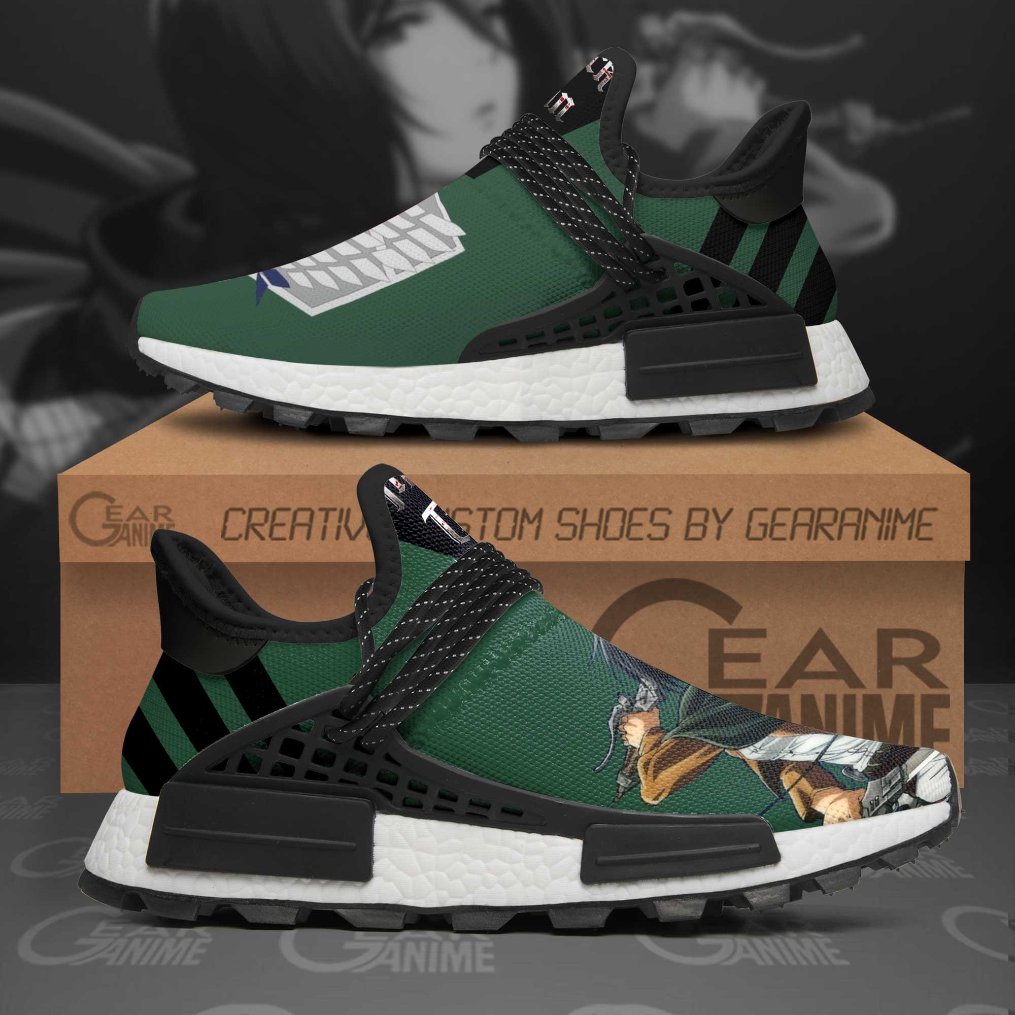 Mikasa Shoes Scout Team Attack On Titan Anime Shoes, NMD Shoes