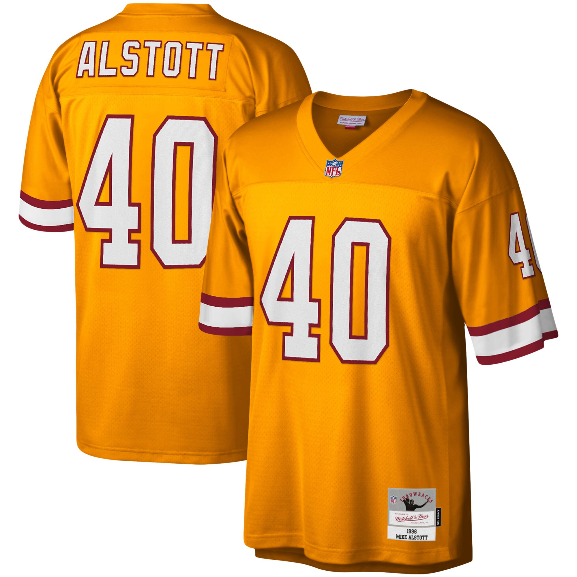 Mike Alstott Tampa Bay Buccaneers Throwback Orange Orange Jersey - All Stitched 
