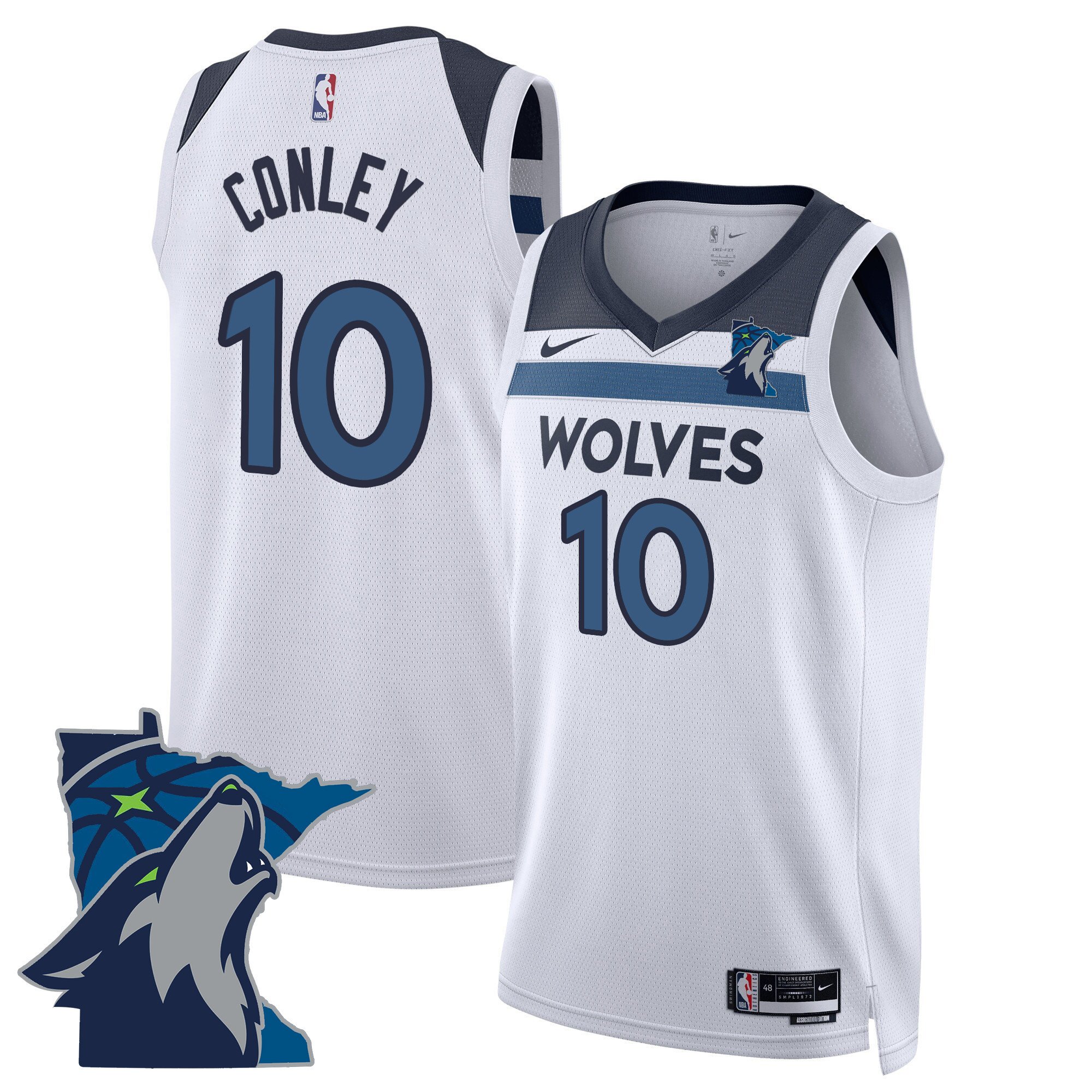 Mike Conley Men's Minnesota Timberwolves Swingman - Minnesota Patch Association Jersey - All Stitched