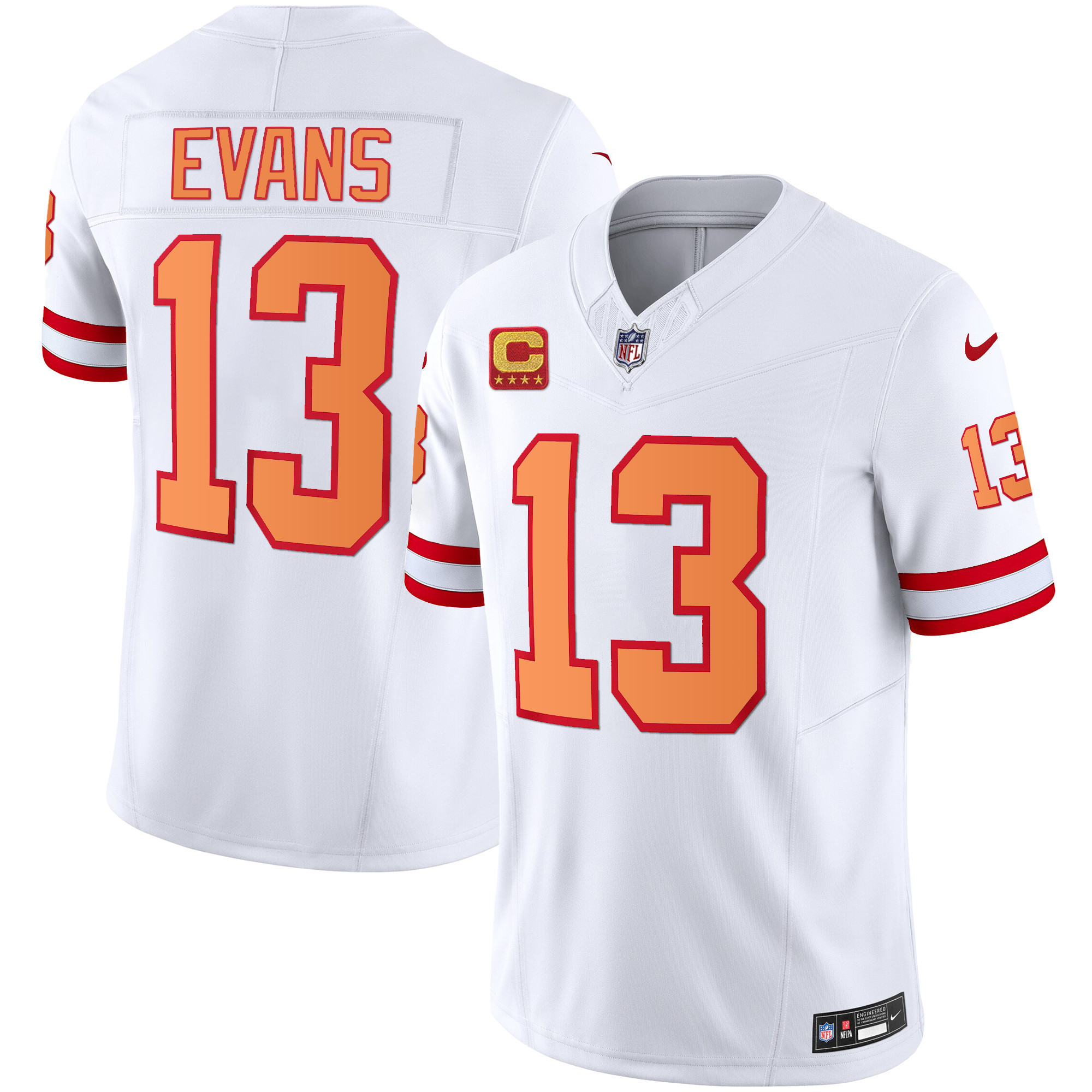Mike Evans Men's Tampa Bay Buccaneers Throwback & Gold Limited White Jersey - All Stitched 