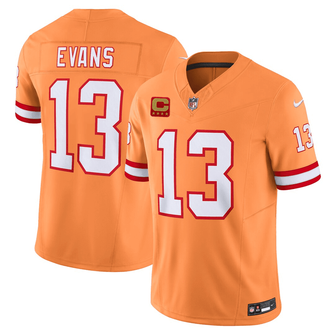 Mike Evans Men's Tampa Bay Buccaneers Throwback Limited Orange Jersey - All Stitched 