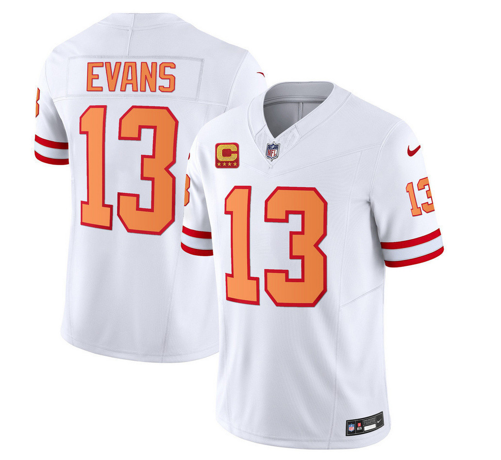 Mike Evans Men's Tampa Bay Buccaneers Throwback Limited White Jersey - All Stitched 