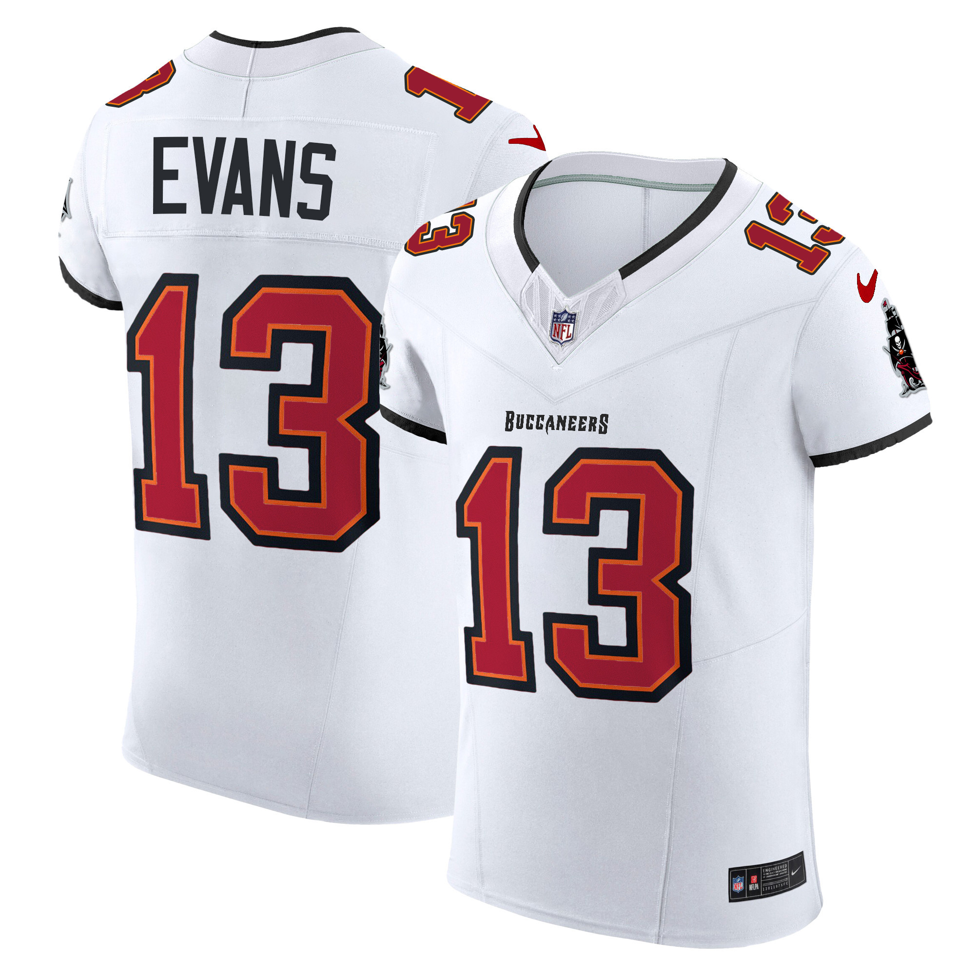 Mike Evans Men's Tampa Bay Buccaneers Vapor Elite White Jersey - All Stitched 