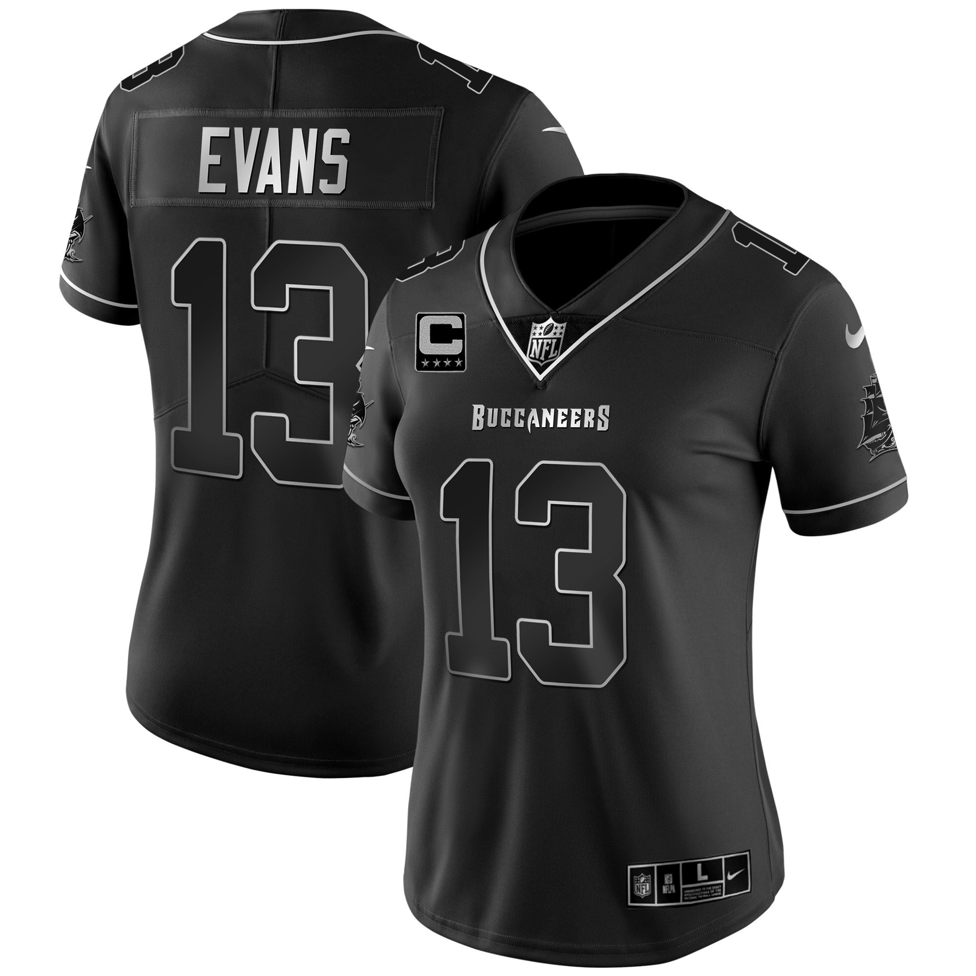Mike Evans Women's Tampa Bay Buccaneers Vapor Gold Black Silver Jersey - All Stitched 