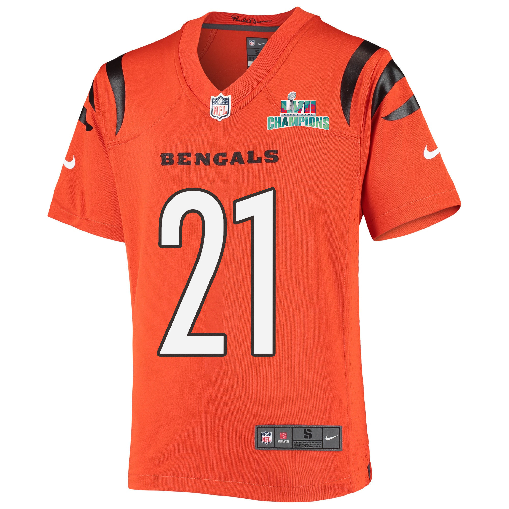 Mike Hilton 21 Cincinnati Bengals Super Bowl LVII Champions Youth Alternate Game Stitched Jersey – Black