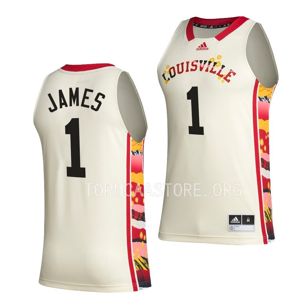 Mike James Louisville Cardinals #1 White BHE Jersey Honoring Black Excellence