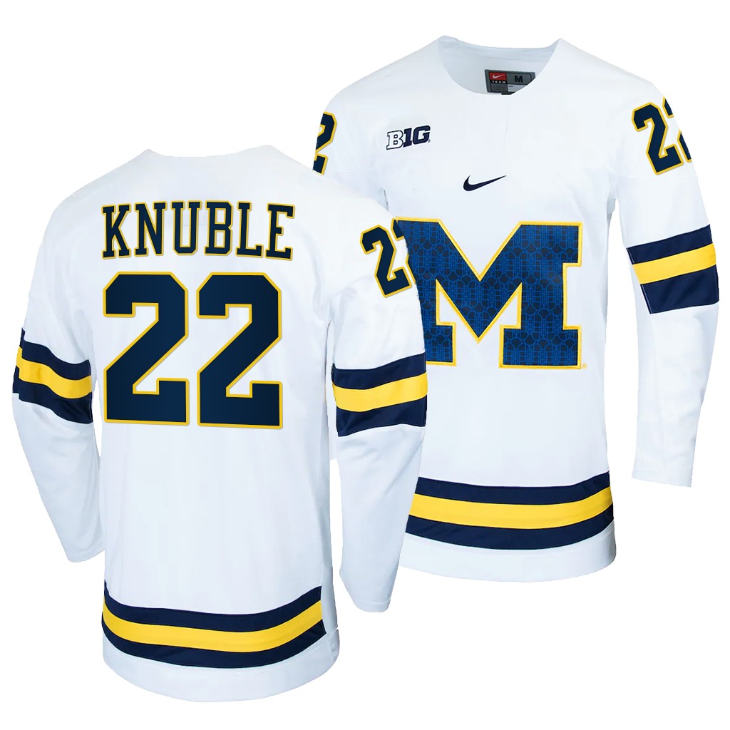 Mike Knuble Michigan Wolverines White College Jersey Alumni