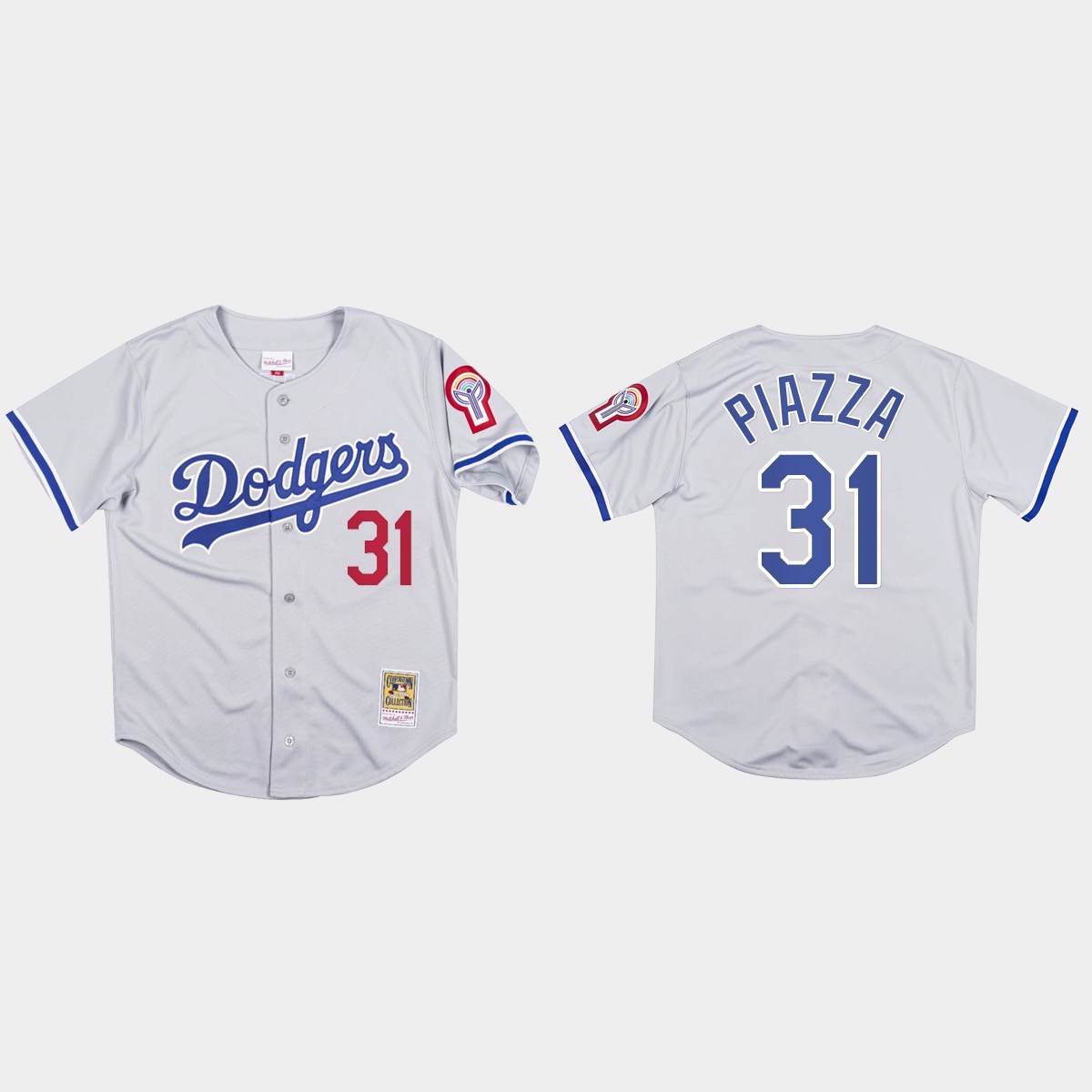 Mike Piazza #31 Los Angeles Dodgers Mitchell And Ness 1981 Jersey - Gray