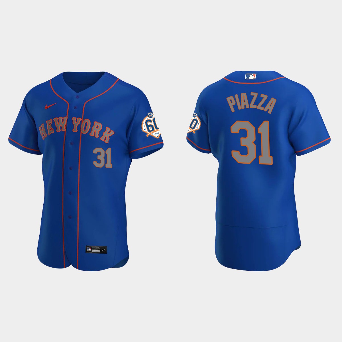 Mike Piazza New York Mets 60th Anniversary Alternate Jersey - Royal