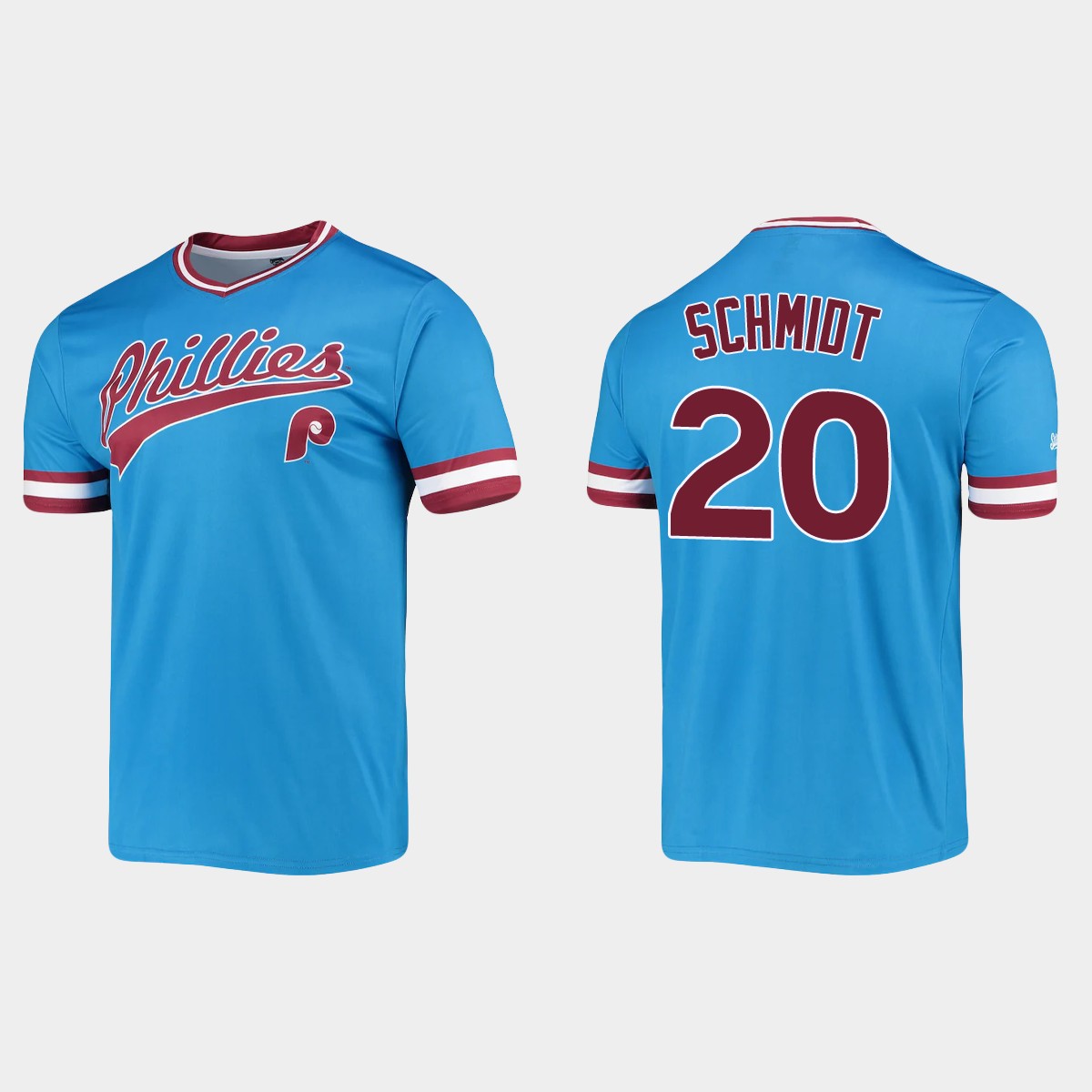 Mike Schmidt Philadelphia Phillies Cooperstown Collection Stitches Jersey - Light Blue