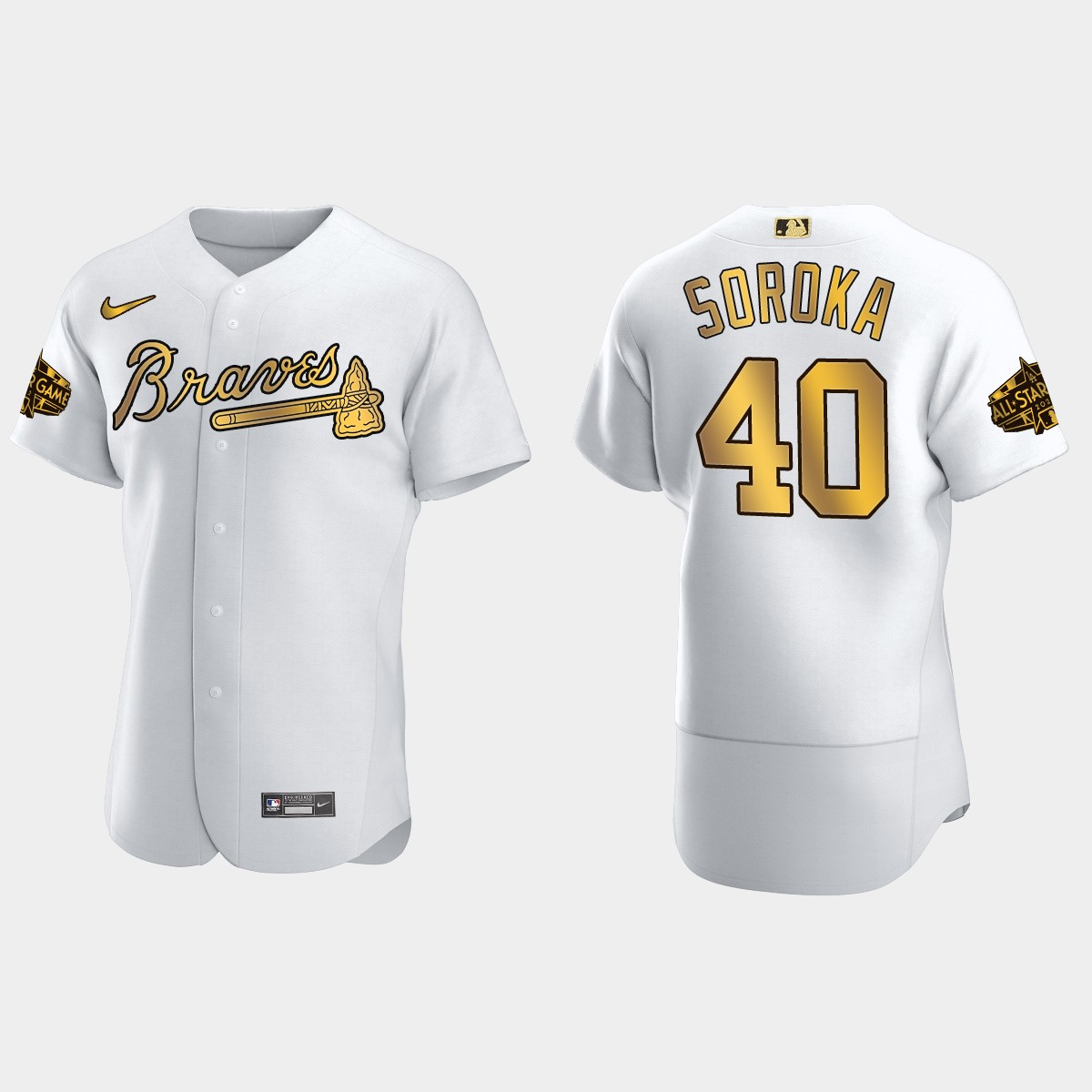 Mike Soroka Atlanta Braves 2022 MLB All-Star Game Jersey - White Gold