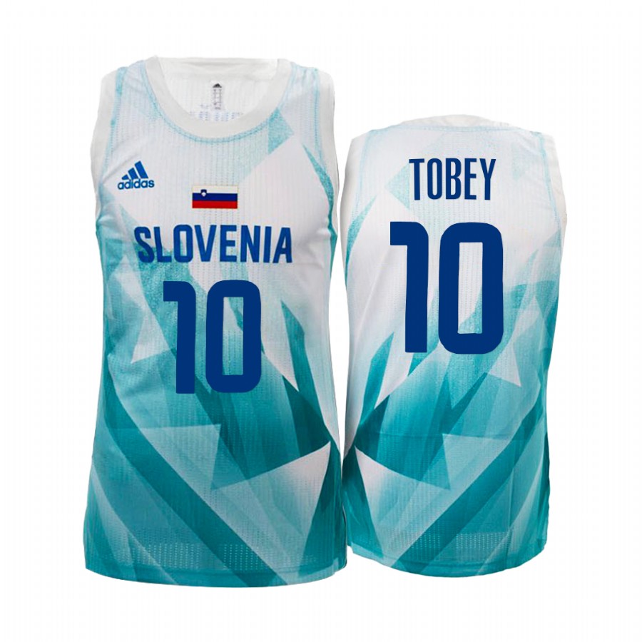 Mike Tobey Slovenia #10 White 2021 Tokyo Olymipcs Limited Jersey