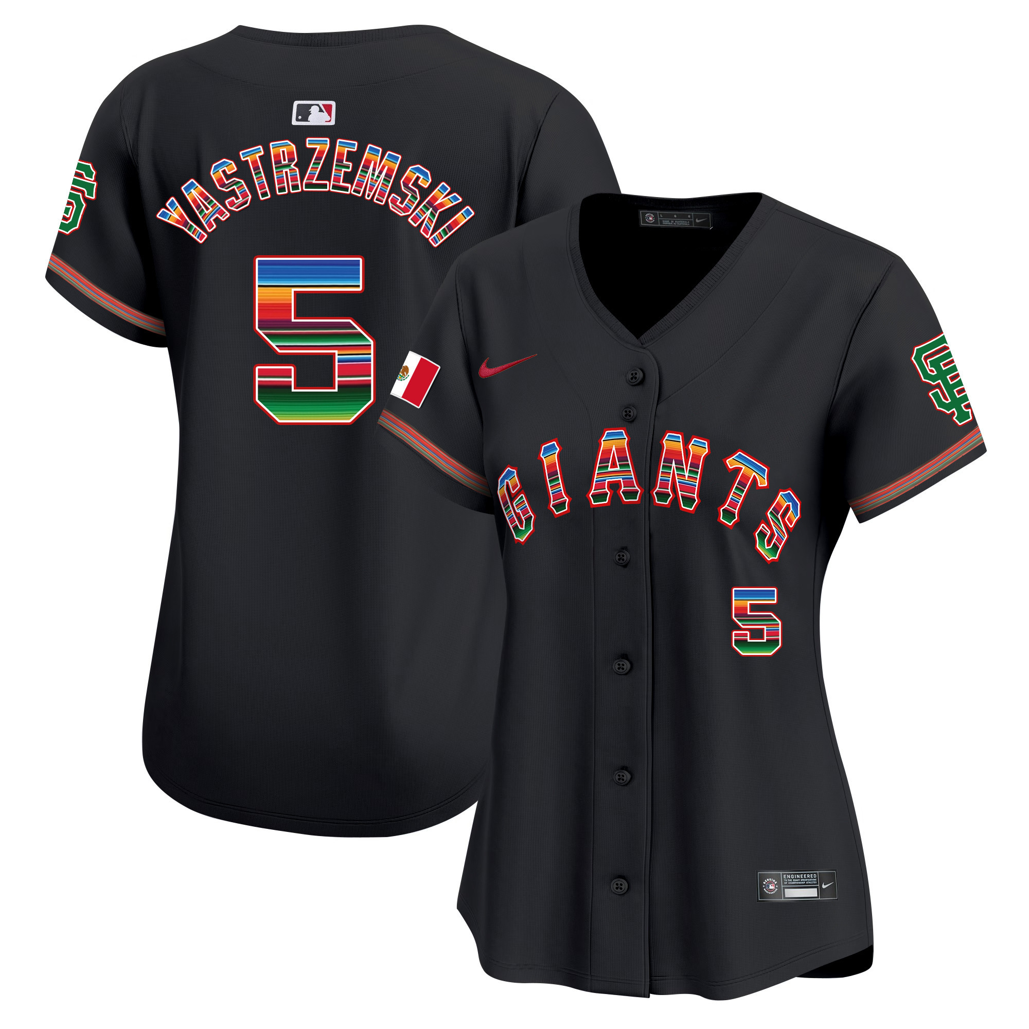 Mike Yastrzemski Women's San Francisco Giants Mexico Vapor Premier Limited Black Jersey - All Stitched