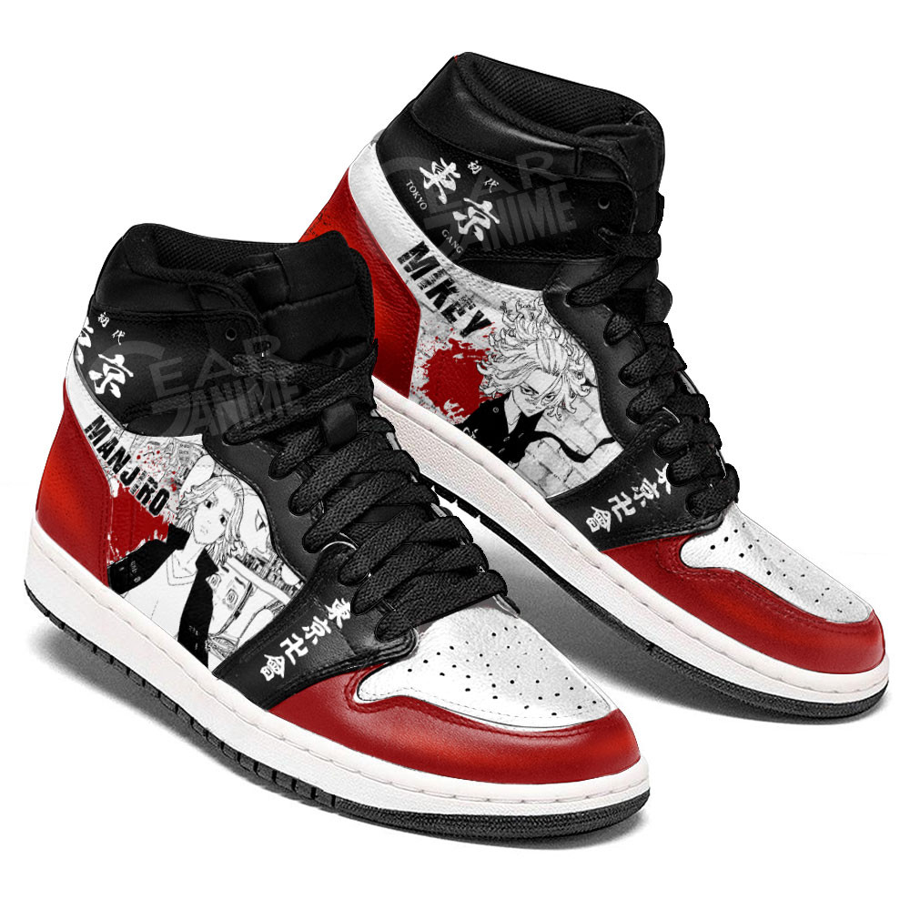 Mikey JD1s Sneakers Tokyo Revengers Manga Anime Shoes, Air Jordan Hightop