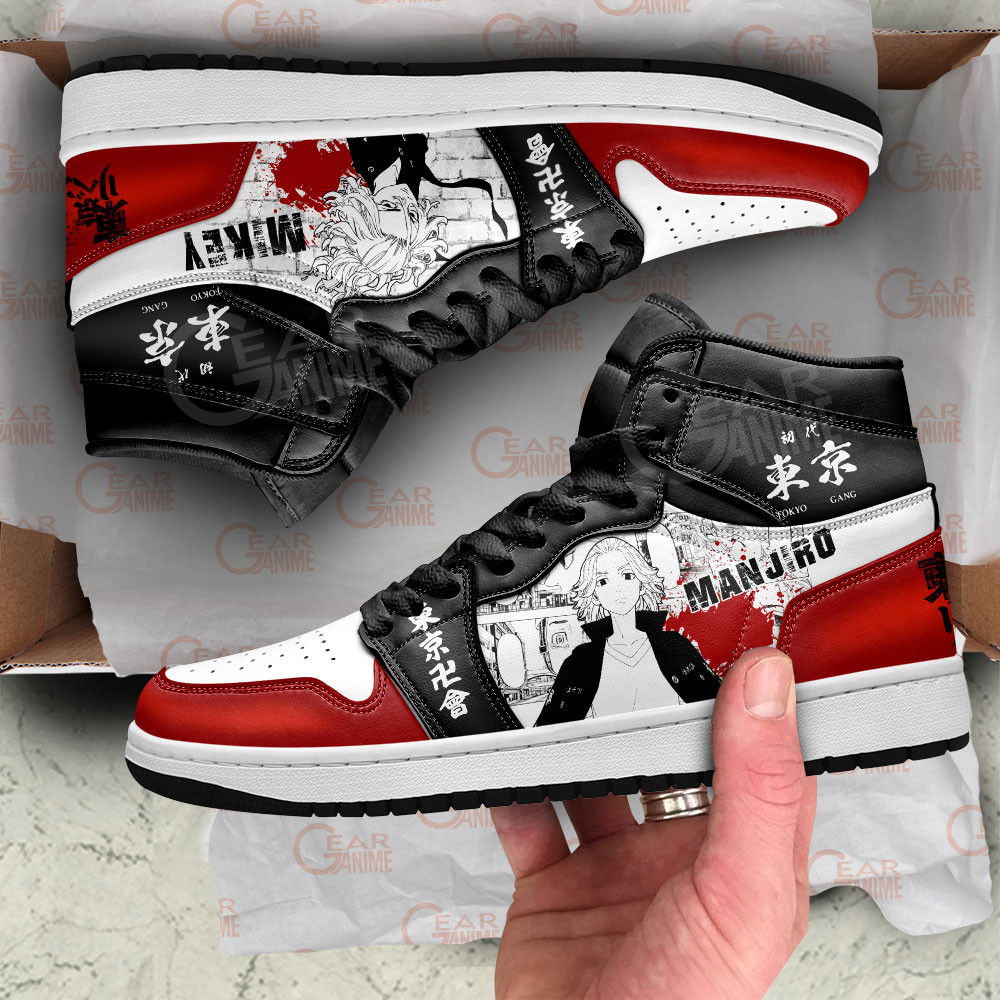 Mikey JD1s Sneakers Tokyo Revengers Manga Anime Shoes, Air Jordan Hightop