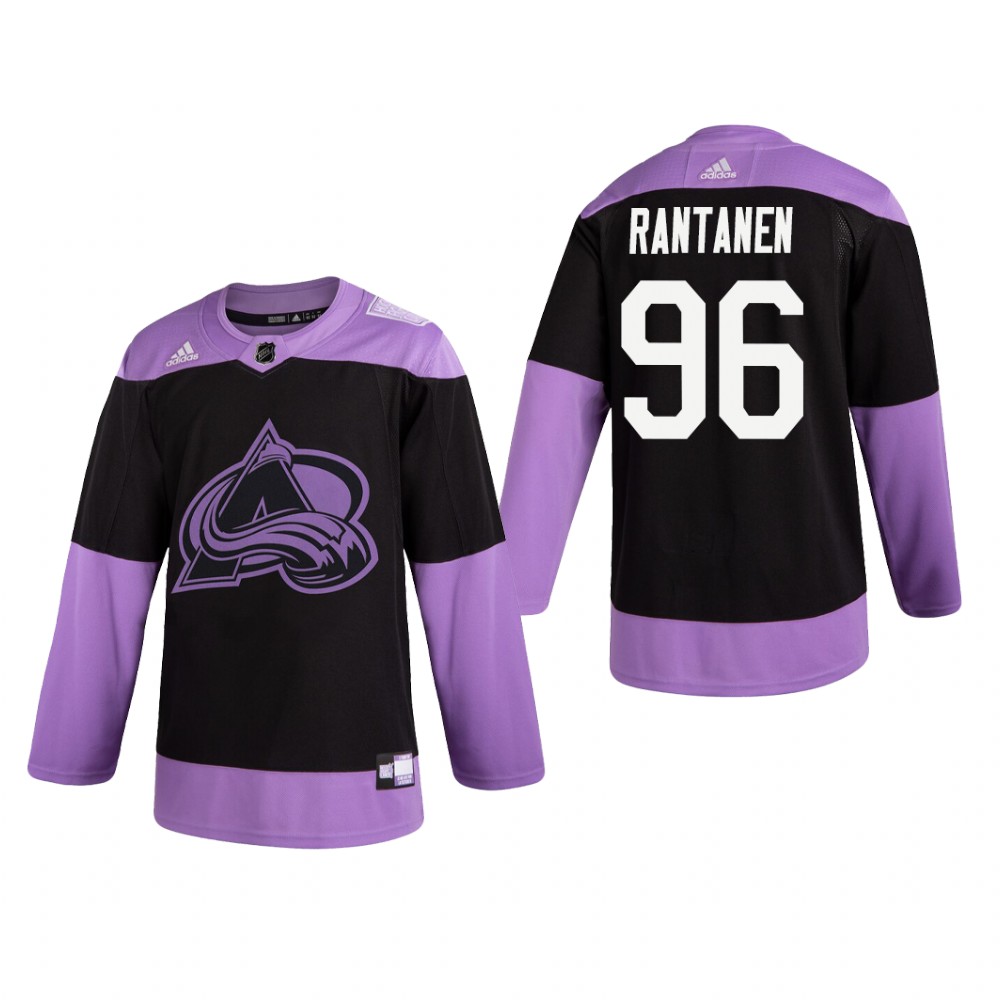 Mikko Rantanen #96 Colorado Avalanche 2019 Fights Cancer Black Practice Jersey