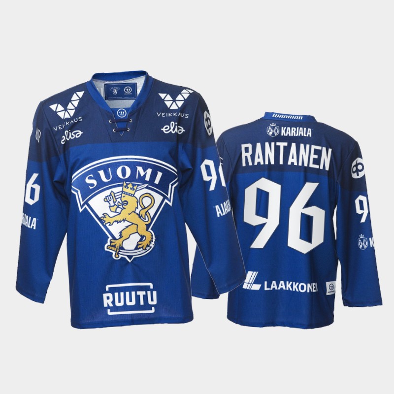 Mikko Rantanen Finland Team Blue Jersey 2021-22 Away