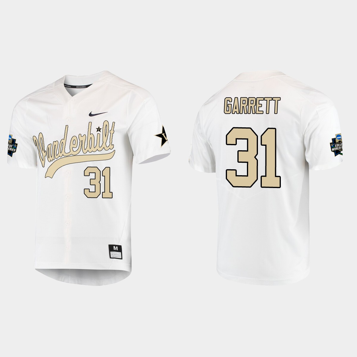 Miles Garrett Vanderbilt Commodores College World Series Jersey - White