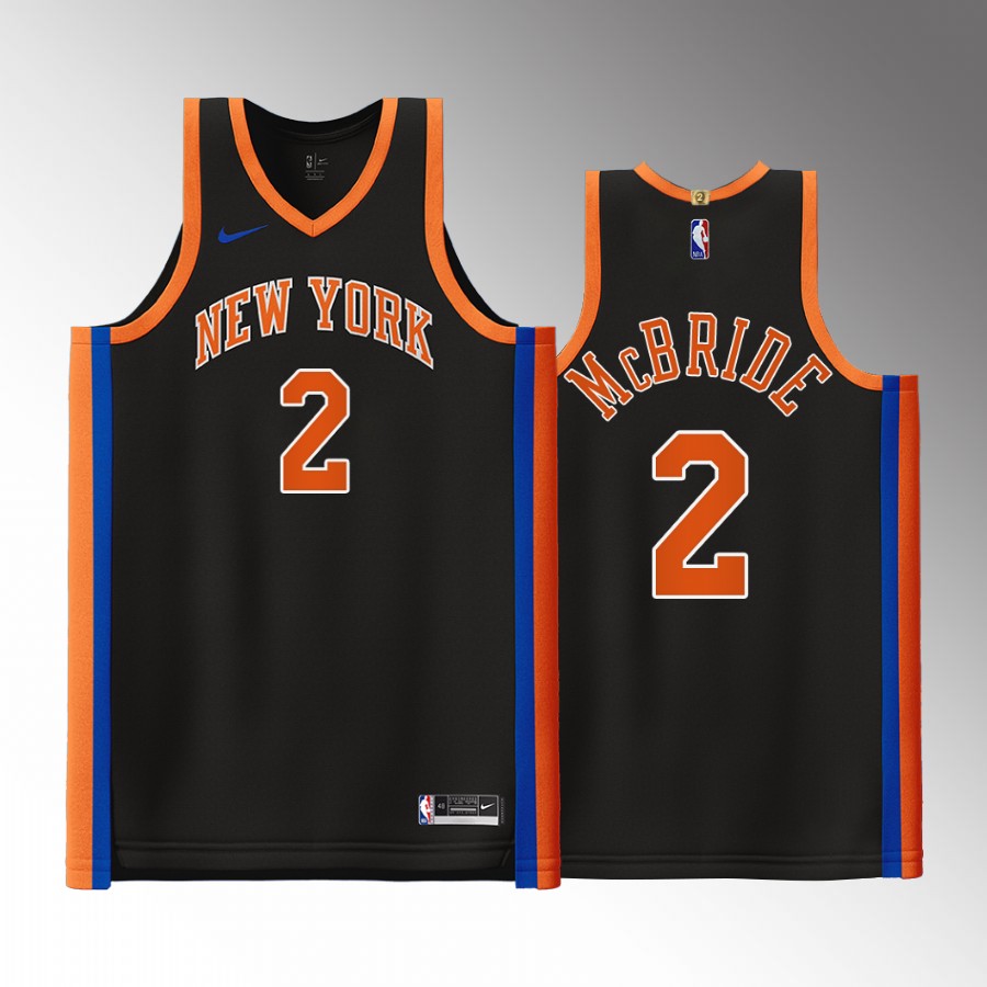 Miles McBride 2022-23 Knicks #2 City Edition Jersey Black