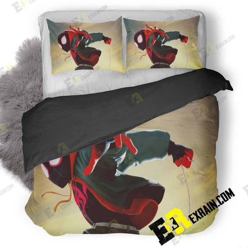 Miles Morales In Spider Man Into The Spider Verse Movie 5K S5 3D Customized Duvet Cover Bedding Set