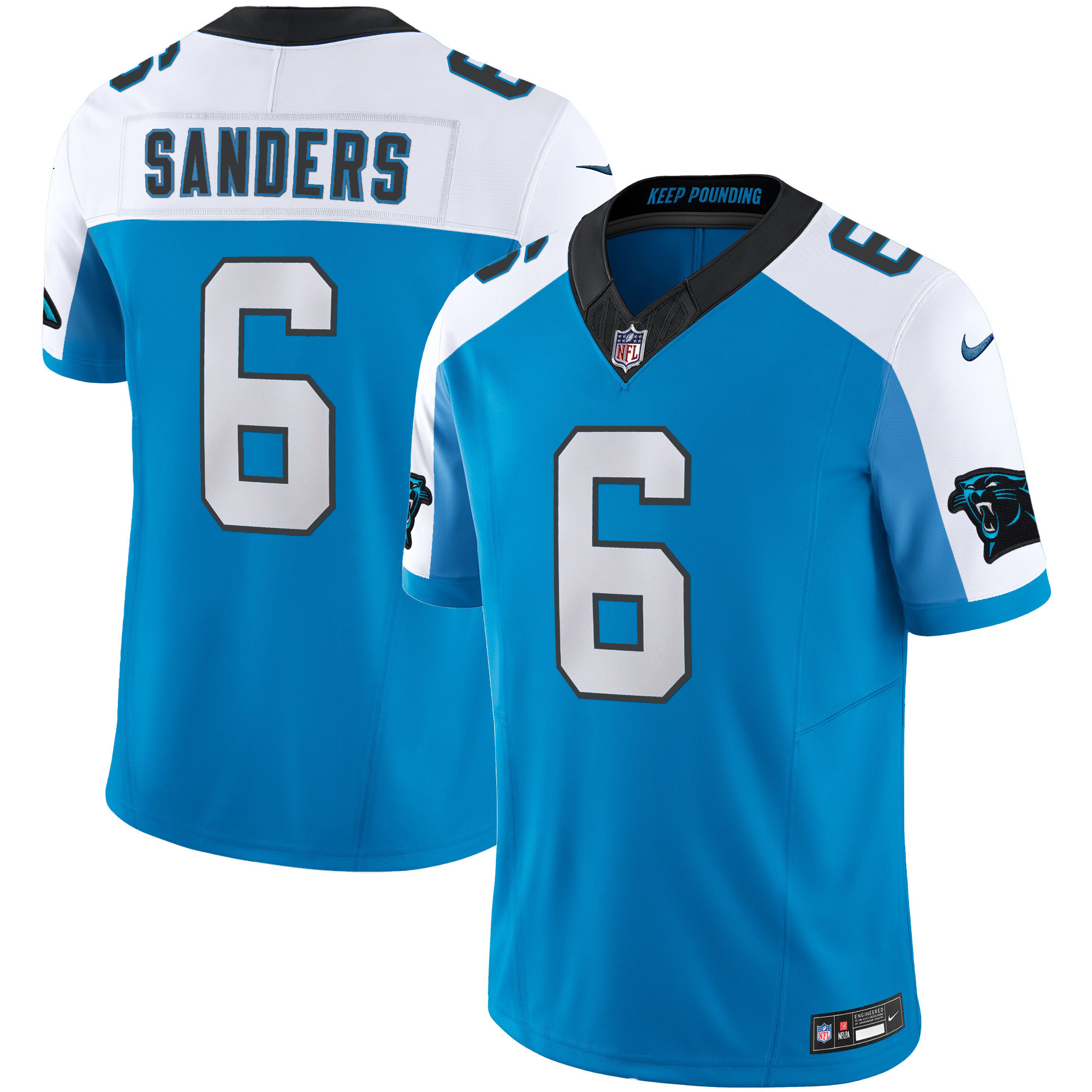 Miles Sanders Men's Carolina Panthers Vapor Limited Blue Alternate Jersey - All Stitched 