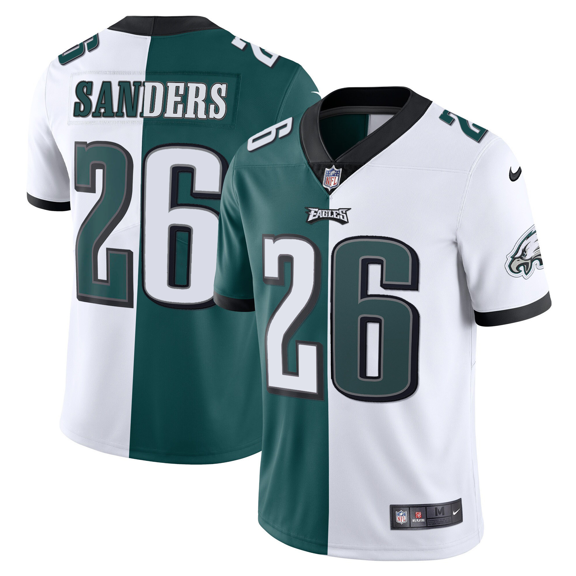 Miles Sanders Men's Philadelphia Eagles Gold & Split Vapor Jersey - All Stitched