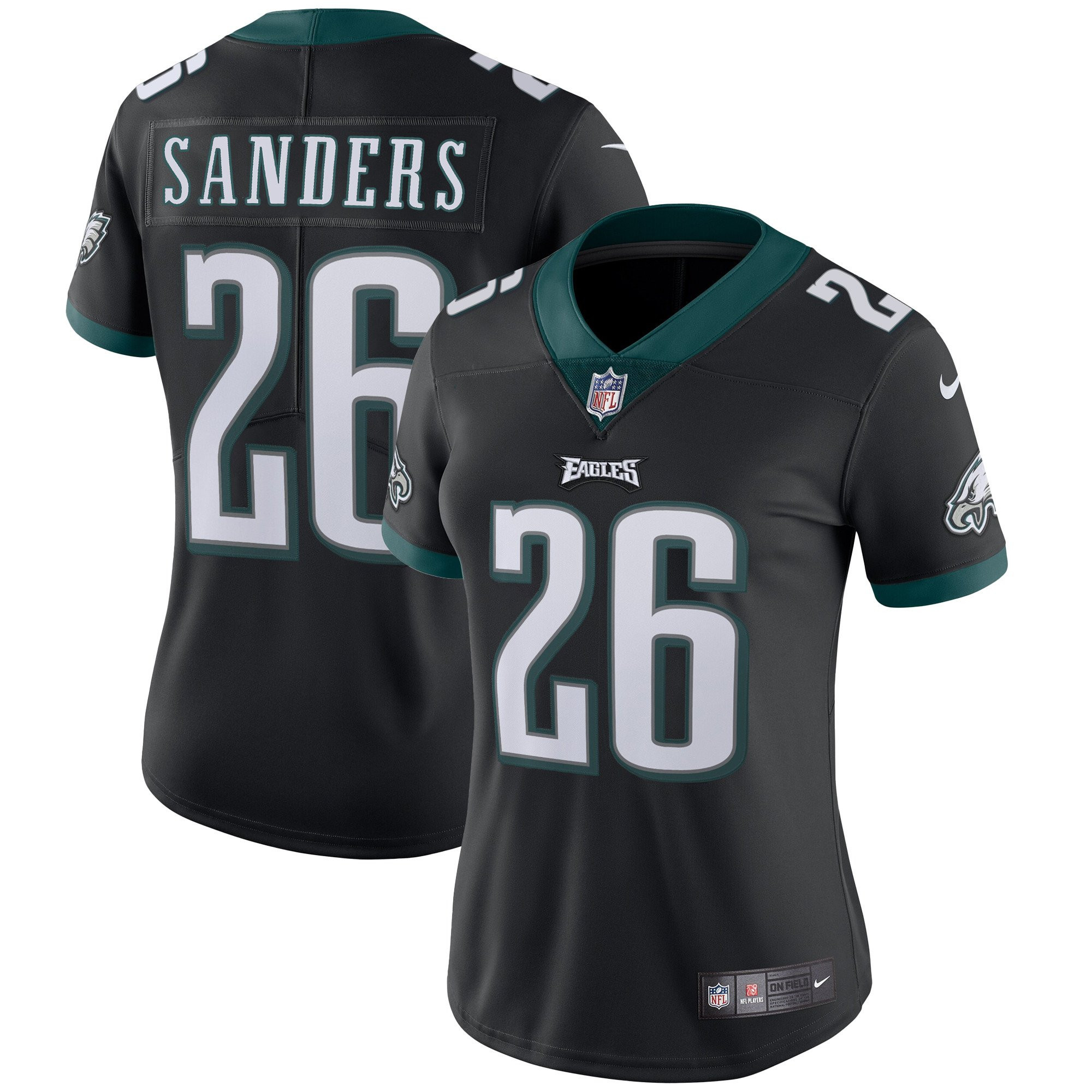 Miles Sanders Philadelphia Eagles Vapor Black Jersey - All Stitched