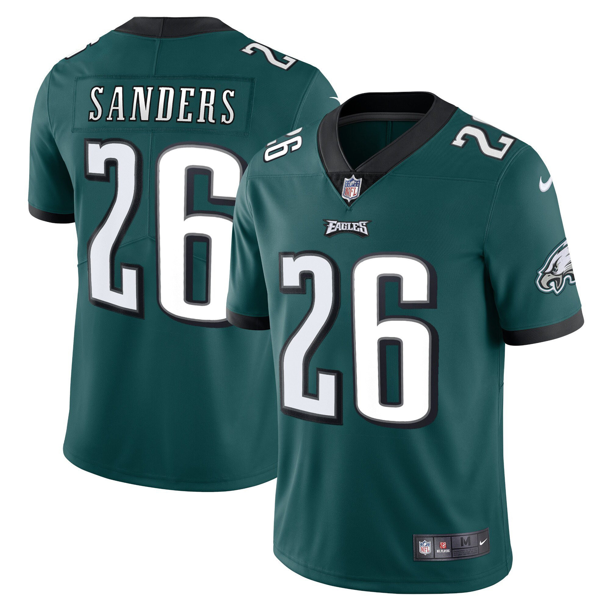 Miles Sanders Philadelphia Eagles Vapor Midnight Green Jersey - All Stitched