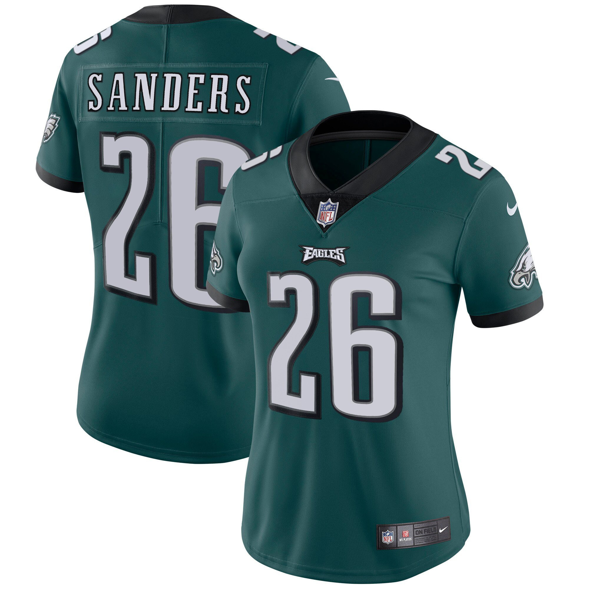 Miles Sanders Philadelphia Eagles Vapor Midnight Green Jersey - All Stitched