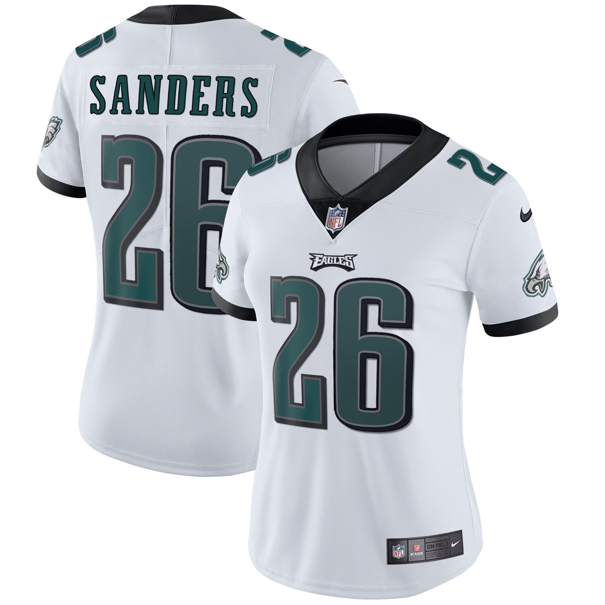 Miles Sanders Philadelphia Eagles Vapor White Jersey - All Stitched