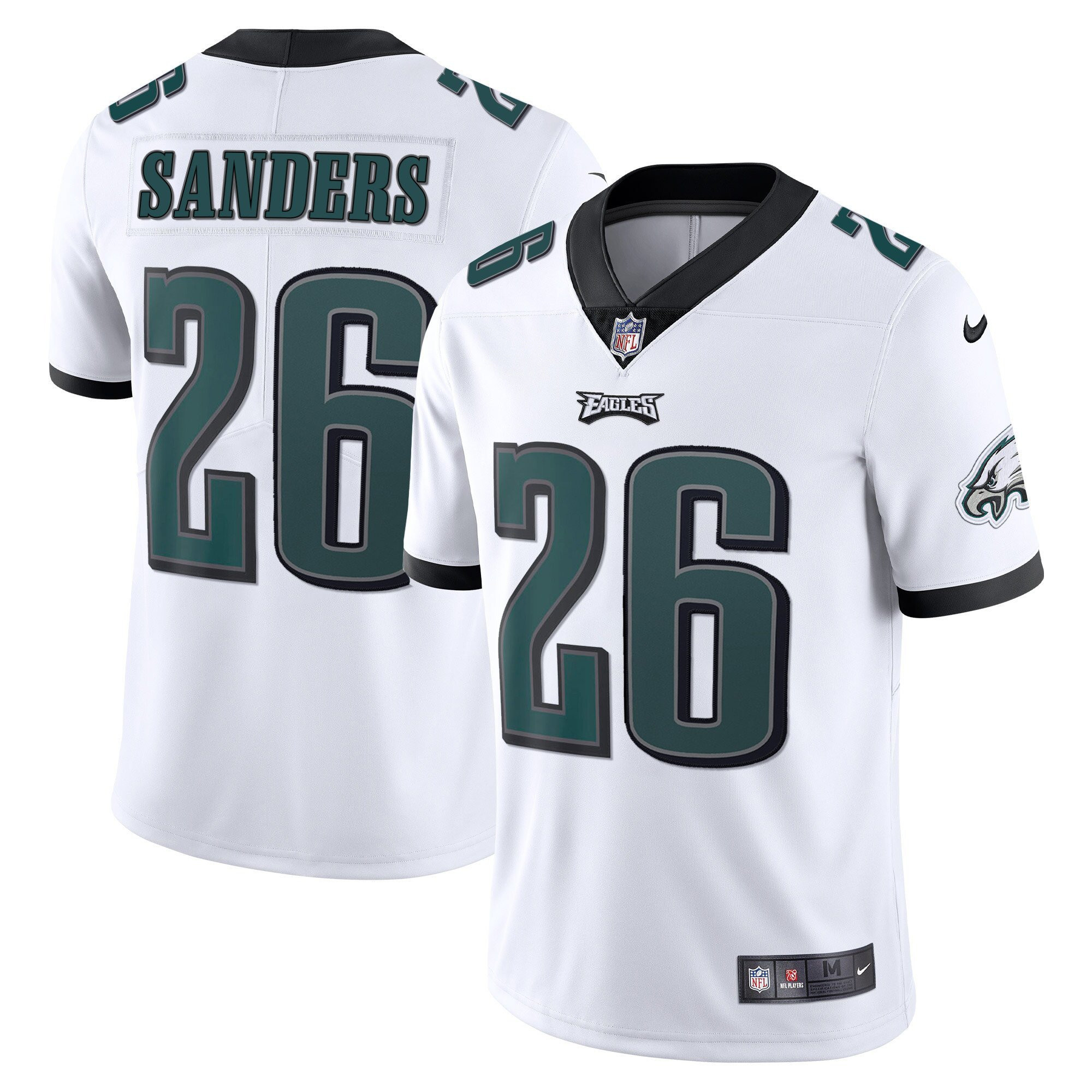 Miles Sanders Philadelphia Eagles Vapor White Jersey - All Stitched